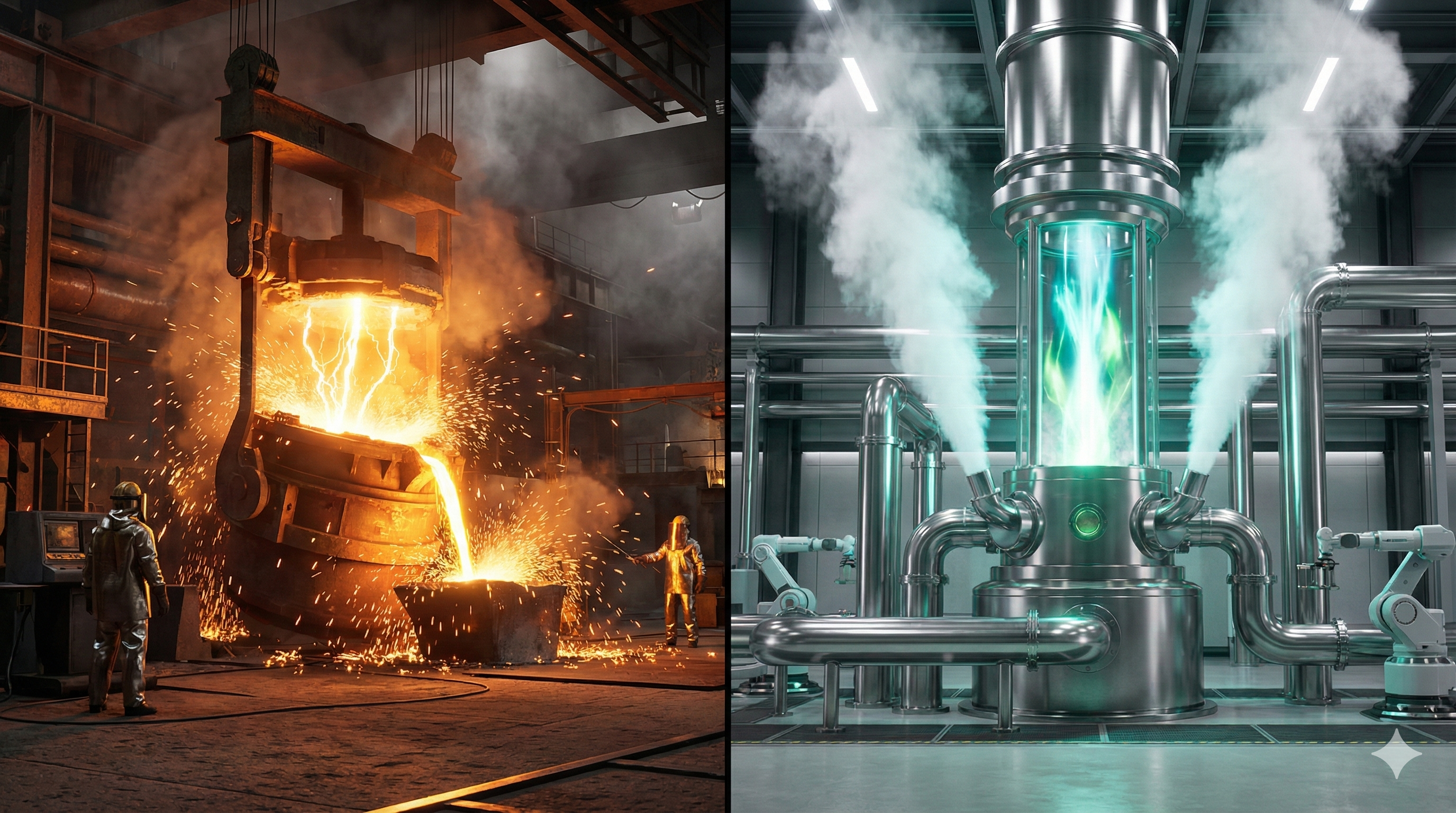 دوگانگی تکنولوژیک در عصر کربن‌زدایی؛ تقابل یا تعامل هیدروژن سبز (H2-DRI) و قوس الکتریکی (EAF)؟