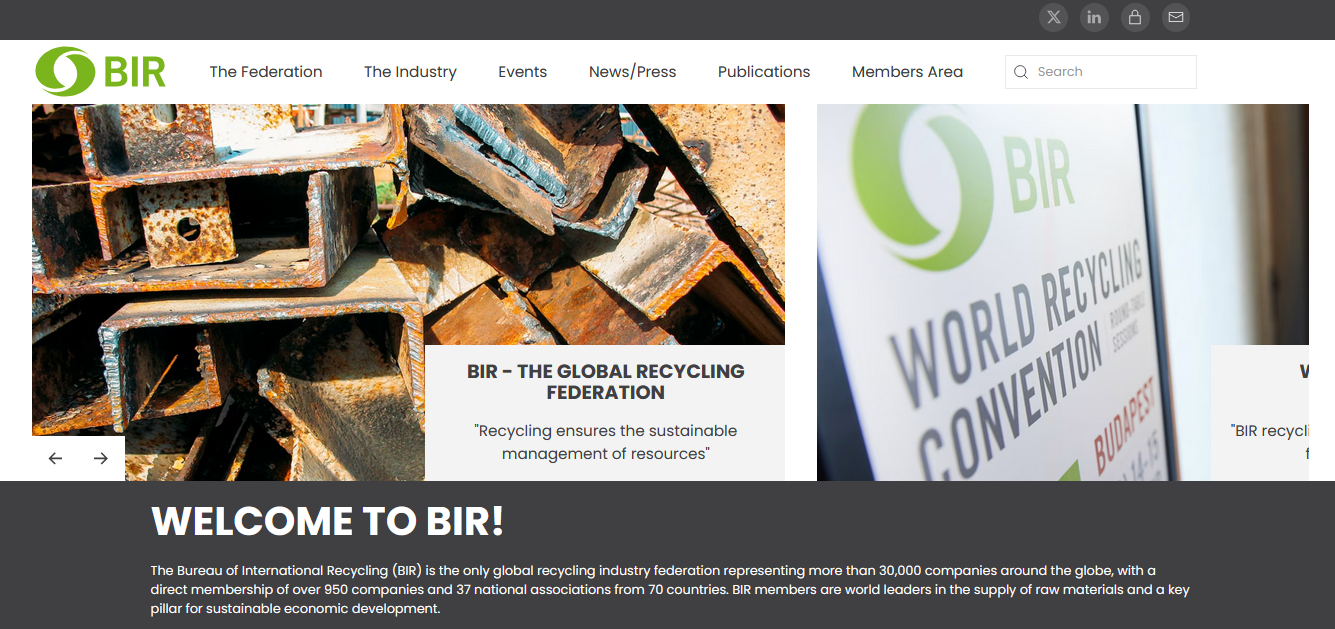 رگ‌های حیاتی فولاد سبز: نگاهی به نقش دفتر بین‌المللی بازیافت (BIR) در تجارت جهانی قراضه آهن